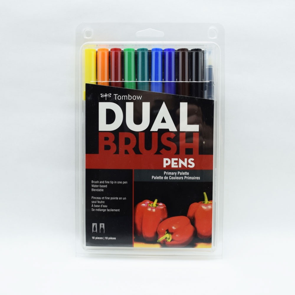 Tombow Dual Brush - Set of 10 - Primary Colors