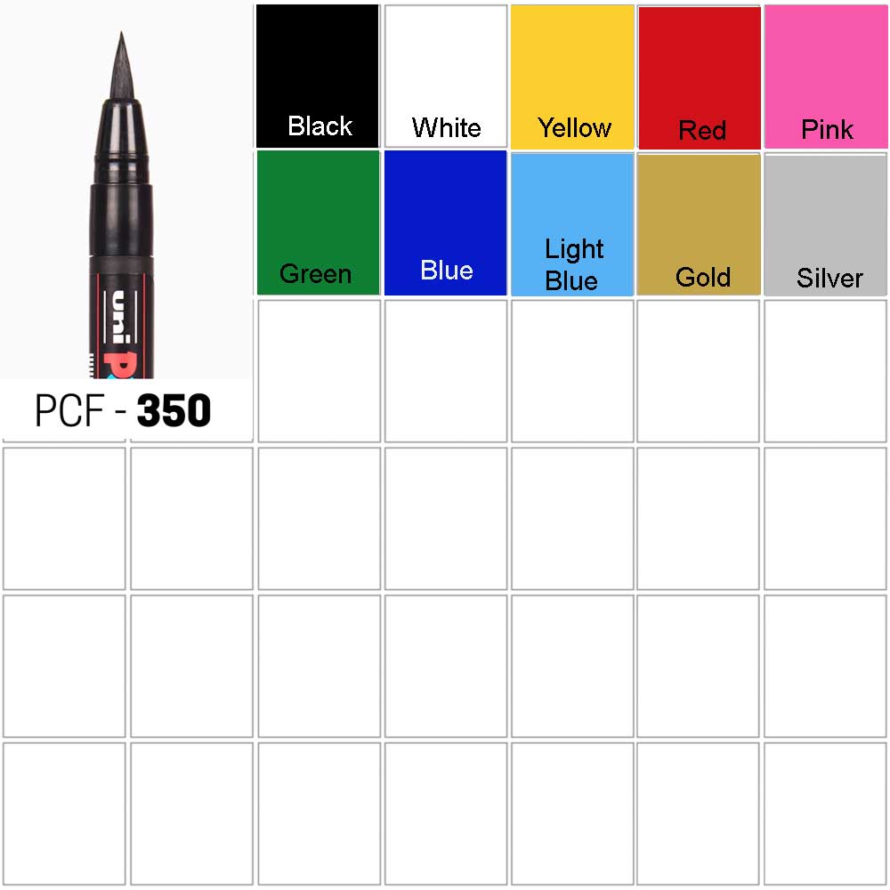 Uni Posca Marker PCF-350 Brush White