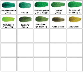 M. Graham Watercolors - Greens