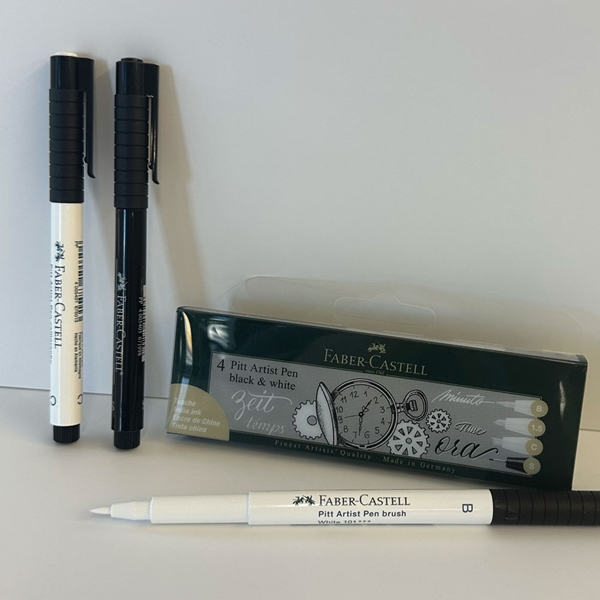 Faber-Castell Pitt Artist Pen - White, Brush Tip