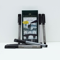 PITT Brush Pen 6 Set - Shades of Grey 