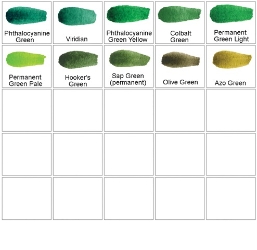 M. Graham Watercolors - Greens 