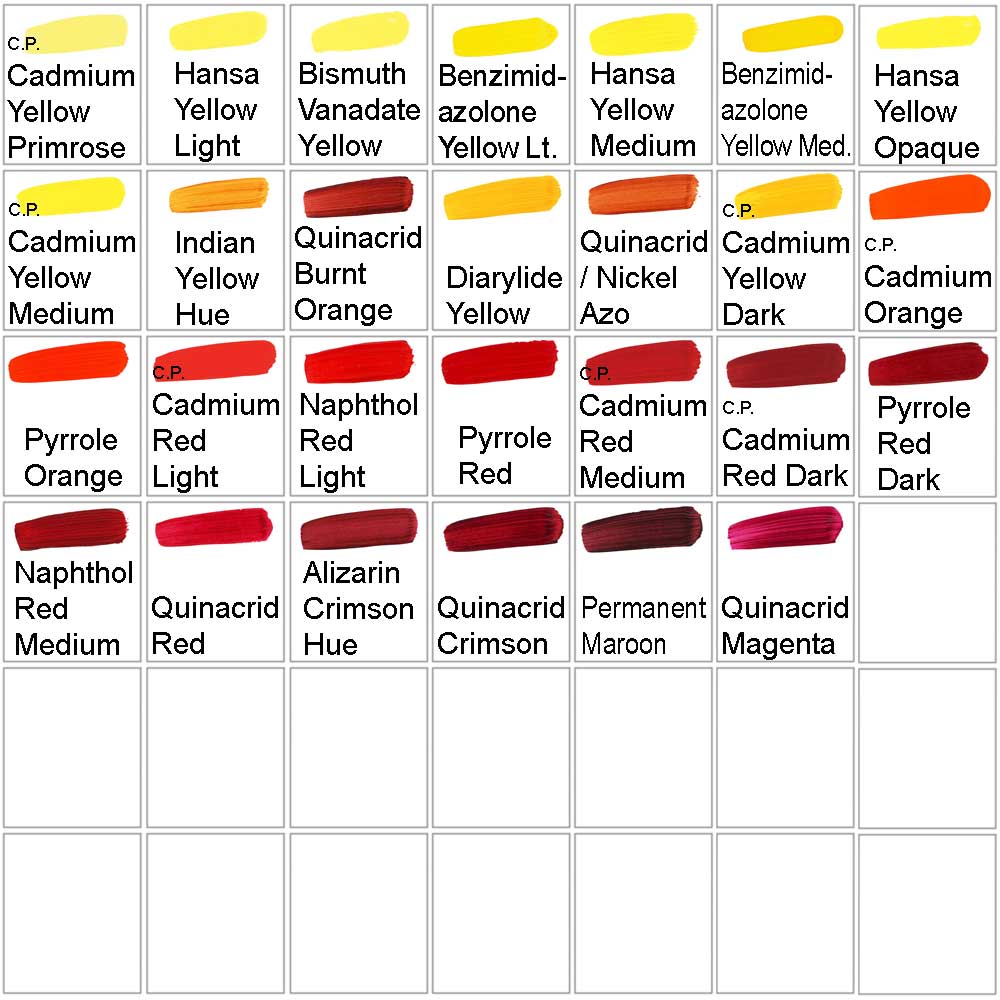 Acrlic Paint Colors In Reds Colour Mixing: The Versatility Of A Six